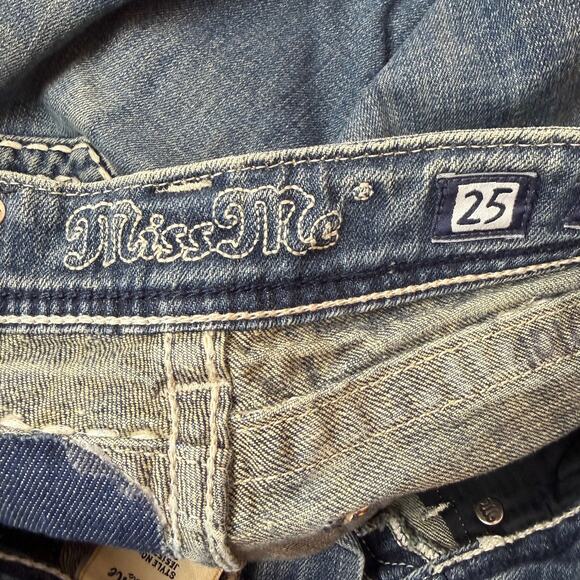 Miss Me Womens Bootcut Jeans Size 25 Cowgirl Style Medium Wash JE5152BL Low Rise - Picture 5 of 9